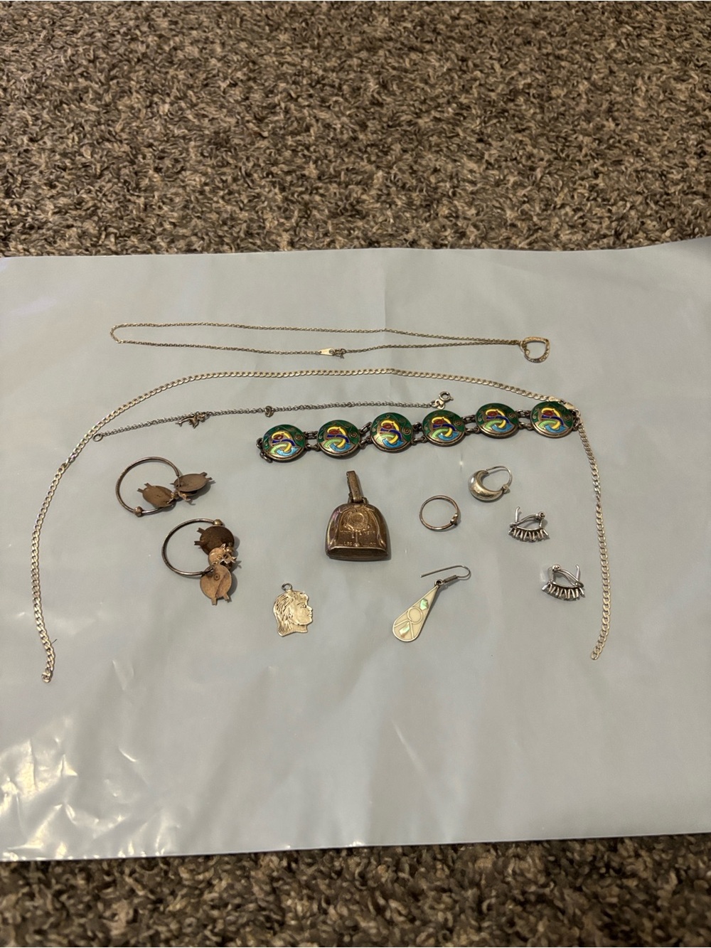 Sterling silver MIXED .925 bundle lot NEEDS REPAIR SCRAP bracelet necklaces